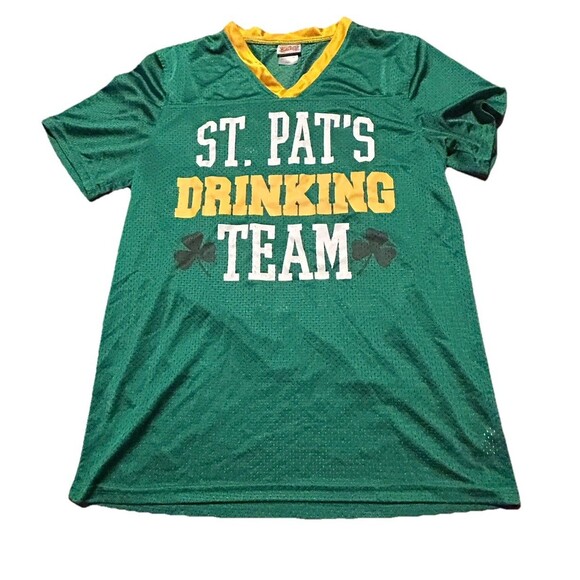 St. Pat’s Drinking Team Jersey Mesh Green #17 Spencer’s St. Patrick’s Day M - Picture 1 of 4
